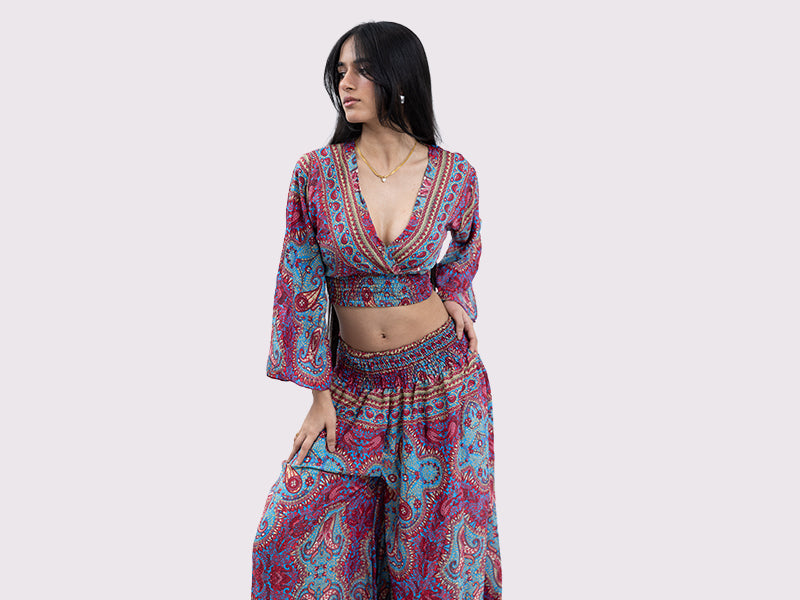 Bohemian Blossom Palazzo Dress