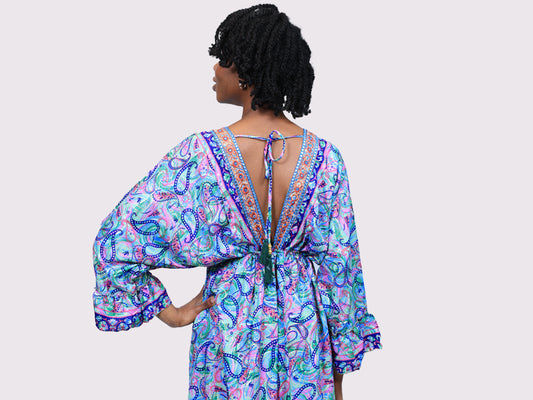 Embroided Thread Neck Dress