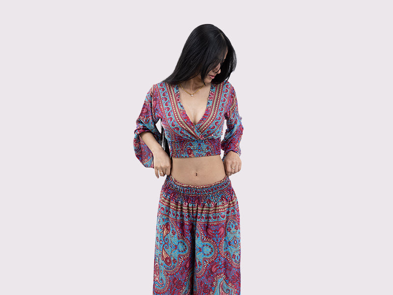 Bohemian Blossom Palazzo Dress