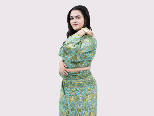 Evergreen Serenity Palazzo Dress