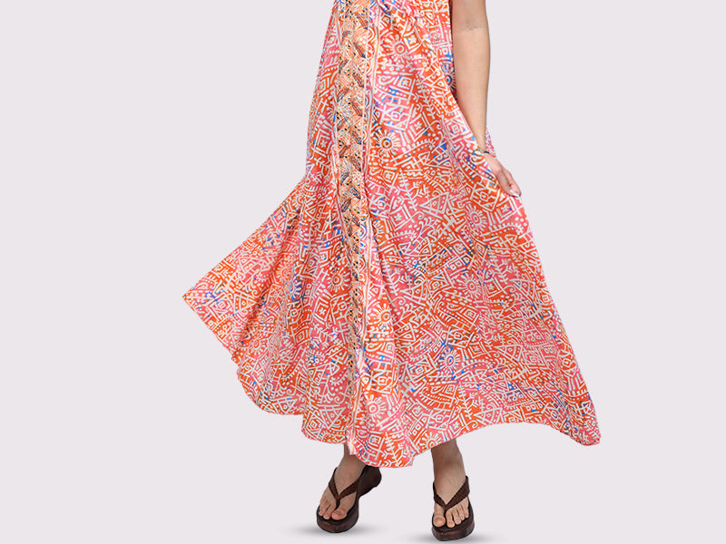 Milan Dress Embroided Orange