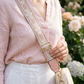 Rosé Garden Embroidered Bag Strap