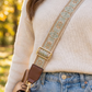Willow Sage Embroidered Bag Strap