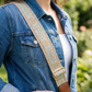 Willow Sage Embroidered Bag Strap